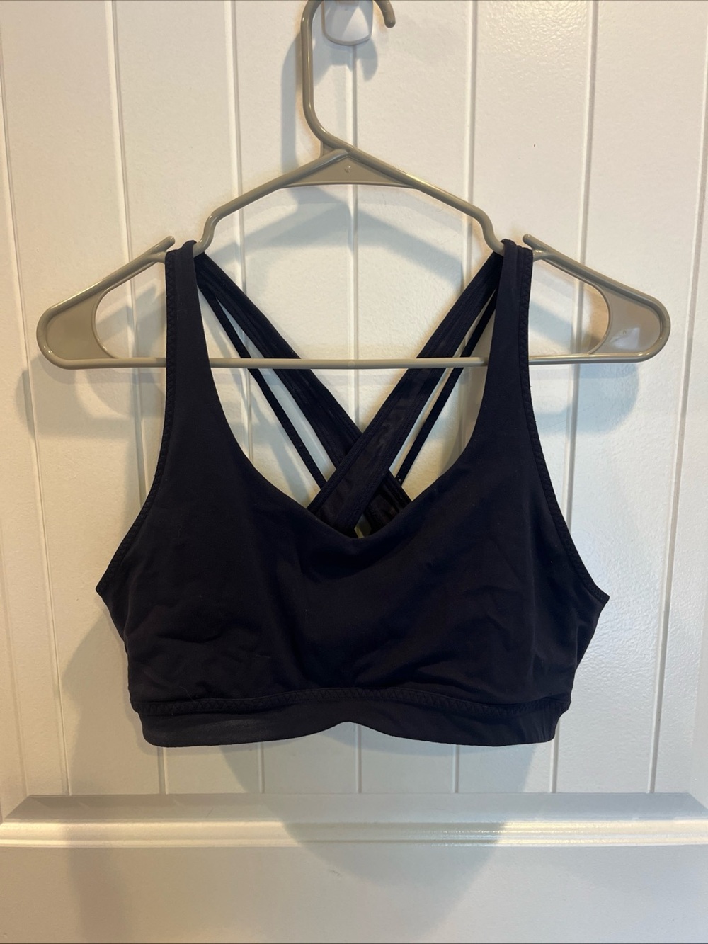 Athleta Navy Blue Crisscross Back Sports Bra